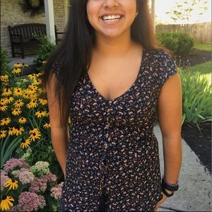 american eagle floral romper